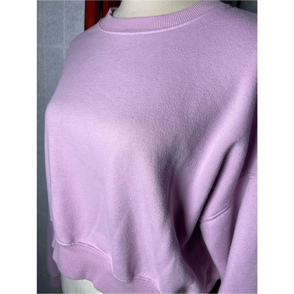 Wild Fable Women's Light Lavender Purple Crewneck Crop Sweatshirt (Size: XL) - Picture 10 of 16